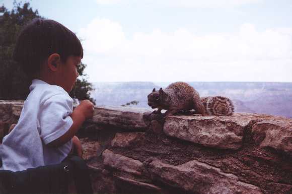 Carter and squirrel