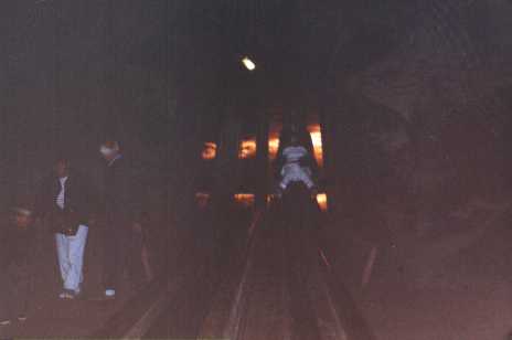 Slide in salt mine