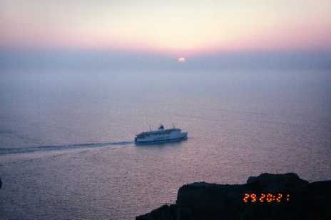 Ferry in Caldera